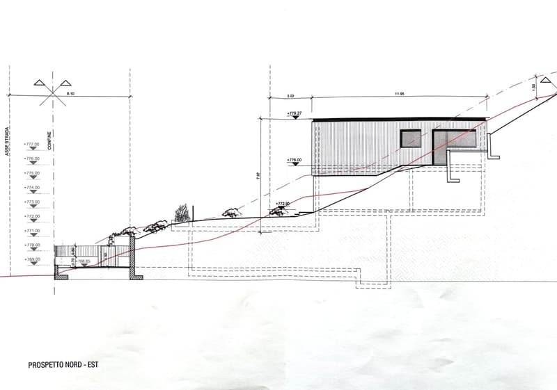 main floor, raised ground floor, stairs, terrace