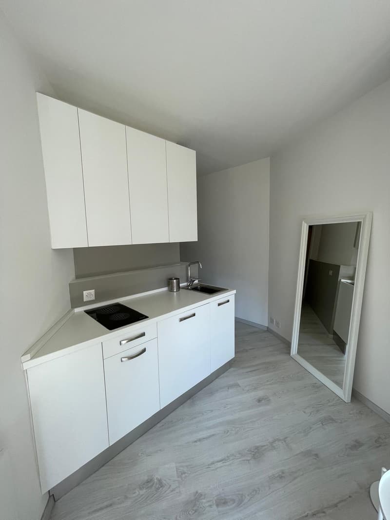 LUGANO – CASTAGNOLA – Modern studio for sale, partial lake view, in residential area (4)