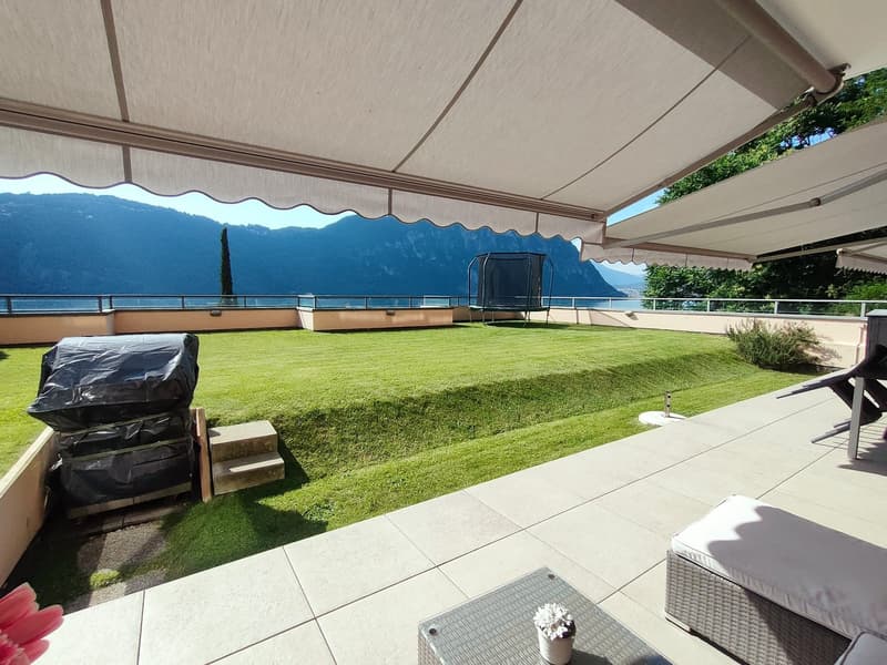 Bissone - Appartement exclusif avec jardin et vue à couper le souffle sur le lac de Lugano (3)