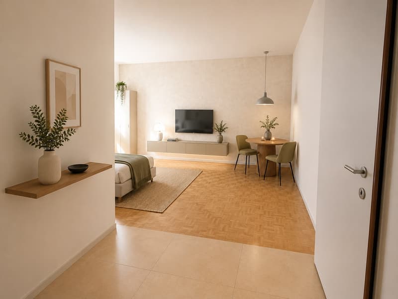 Accogliente appartamento di 1.5 locali con balcone a Massagno (3)