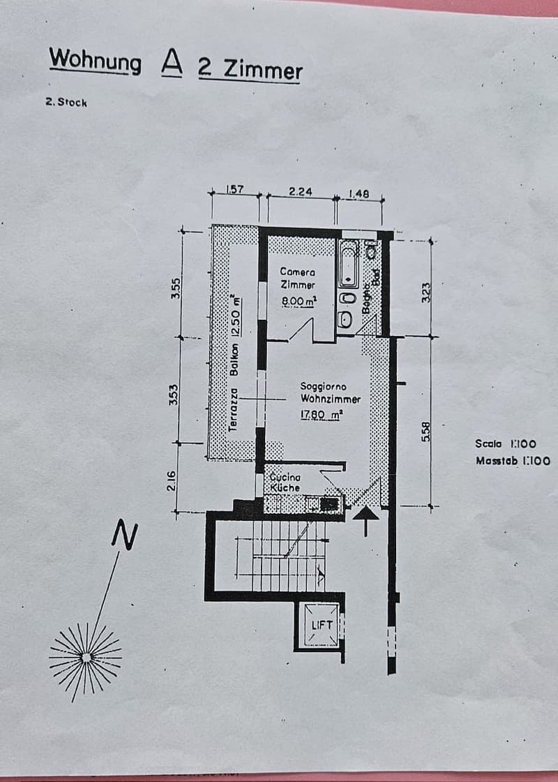 2 bedrooms, living room, kitchen, bathroom, balcony