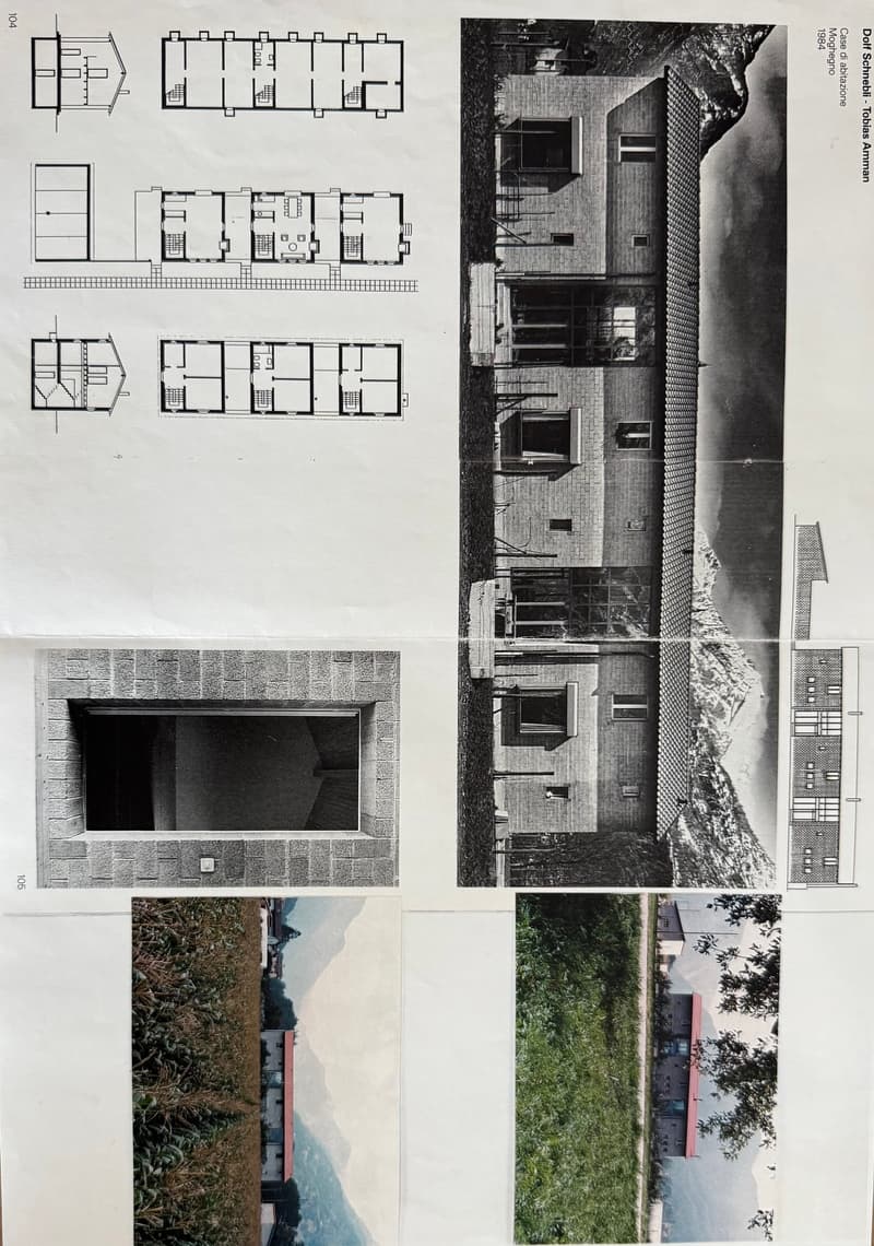 Floor plans of a building with multiple rooms, balconies, and staircases