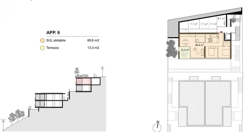 1 bedroom, 1 bathroom, living room, kitchen, and a terrace