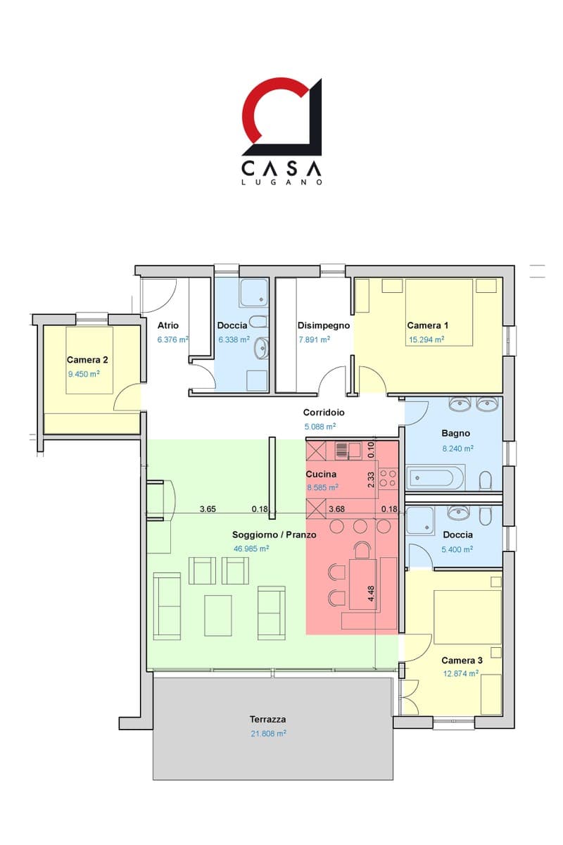 Appartement spacieux 5,5 pièces avec jardin et terrasse donnant sur le lac à Brissago (12)