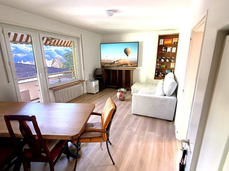 Beautiful 3.5-room apartment, partially renovated, with covered balcony. (1)