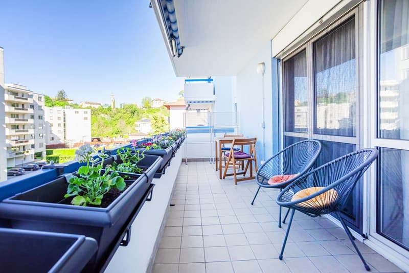 Bel appartement 4,5 pièces avec grande terrasse couverte en excellent état. (1)