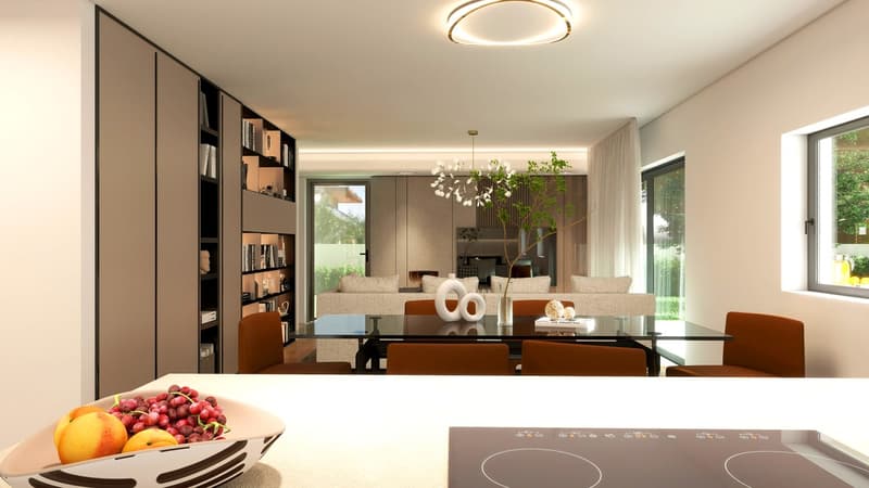 Nouvelles maisons 4,5 de standing moyen à élevé avec jardin en construction. (4)