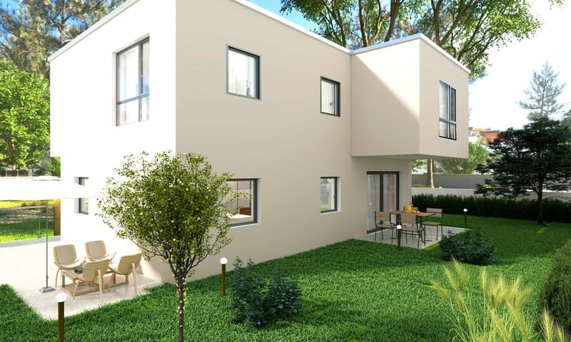 New houses 4.5 with medium to high standing and garden under construction. (2)
