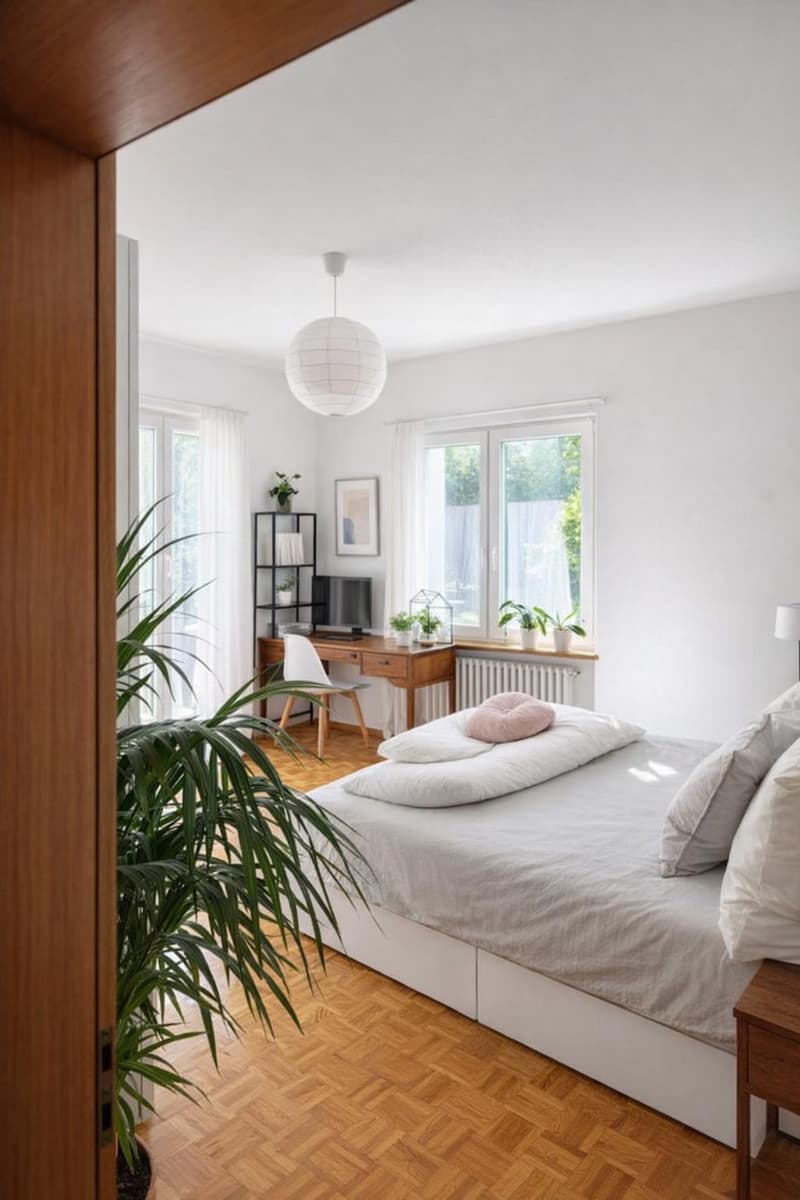 Maison bifamiliale 4,5 et 4,5 avec jardin, trois terrasses et grand grenier. (10)