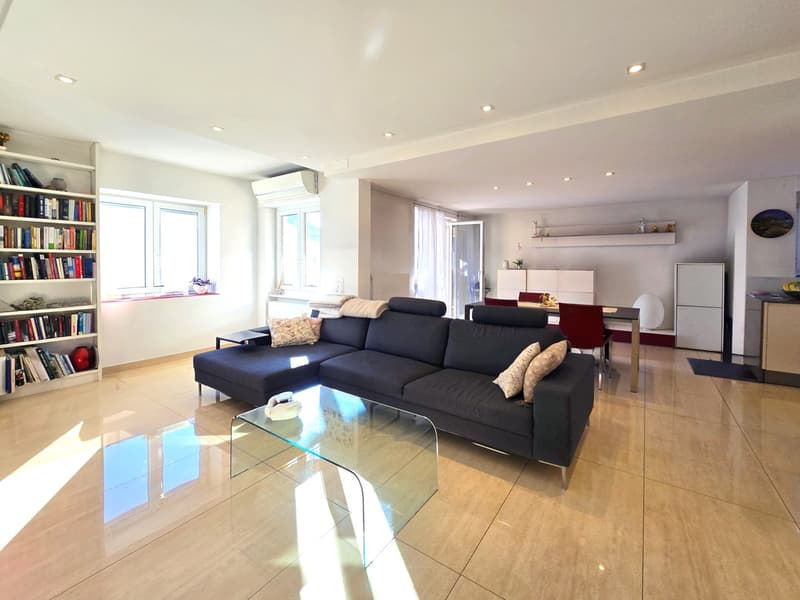 Appartement raffiné 4,5 pièces, complètement rénové avec terrasse et cheminée. (1)