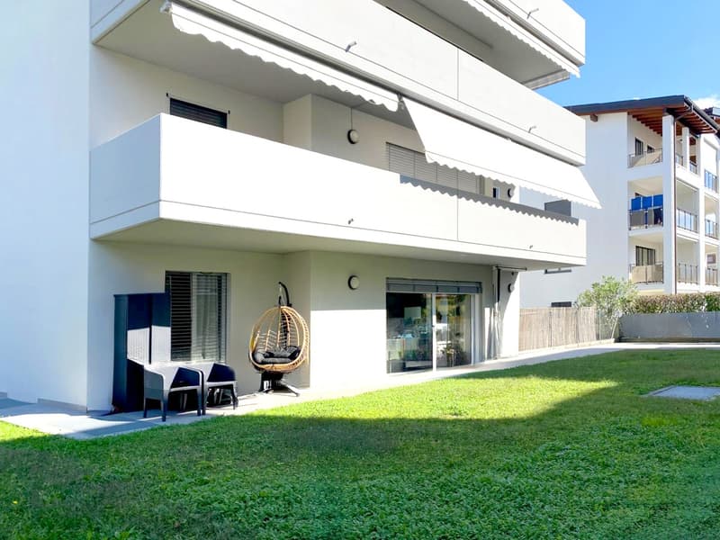 Appartement 3,5 pièces avec jardin et places de parking - résidence secondaire (1)