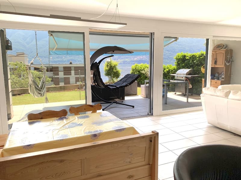 Ampio 5,5 con giardino e terrazza con affaccio sul lago a Brissago (2)