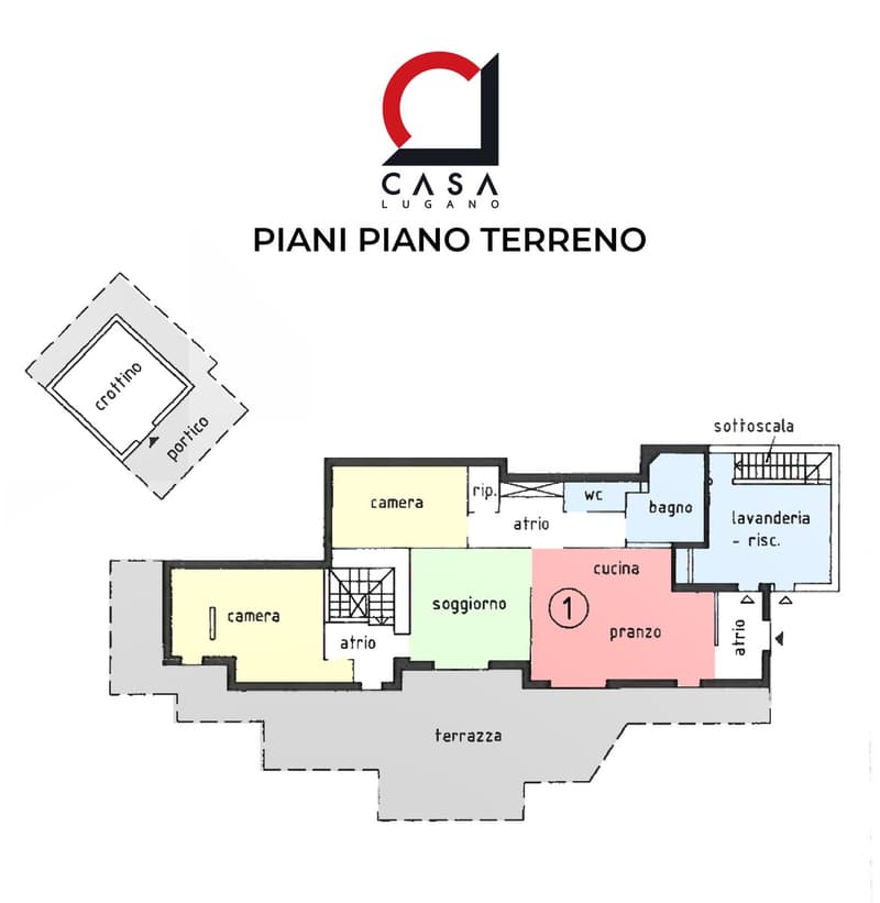 Duplex 4,5 in bifamiliare con panorama, giardino privato e grottino. (11)
