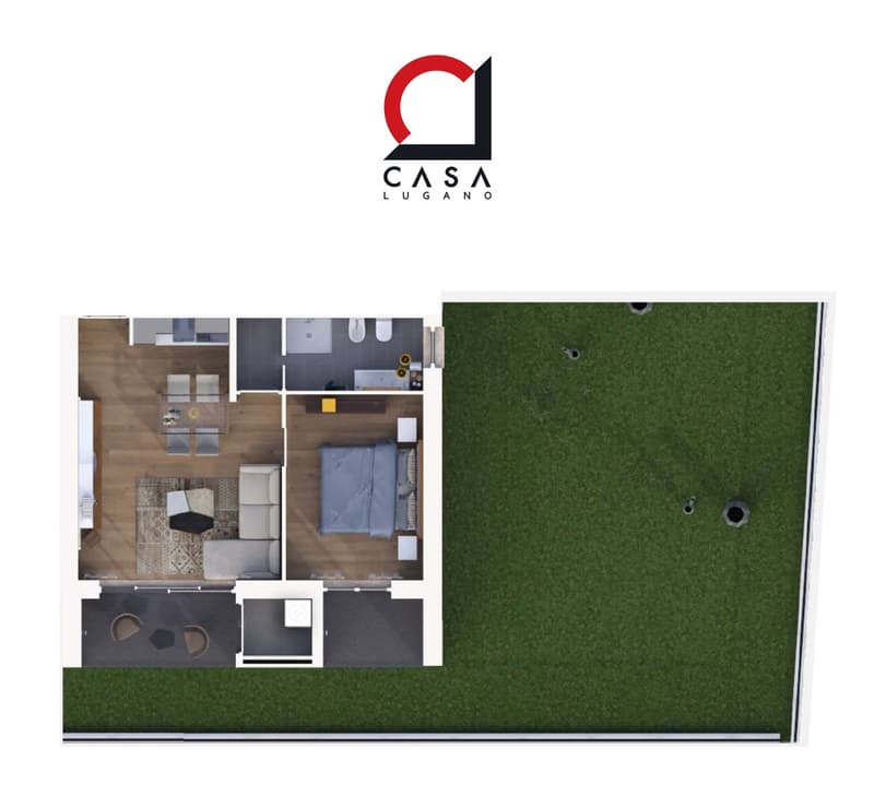 Nuovissimo appartamento 2.5 locali con giardino privato e portico (15)