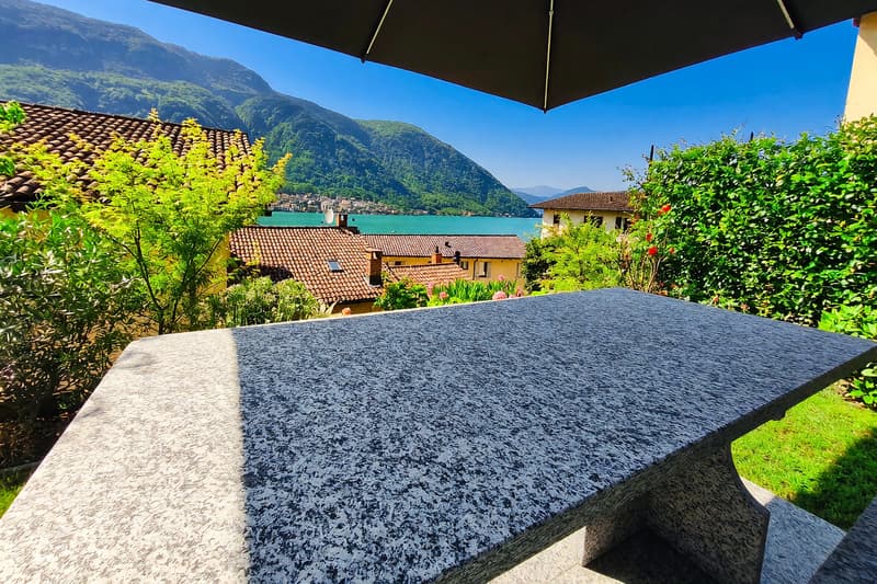 Elegante 4,5 vista lago ristrutturato con giardino privato a Capolago (18)