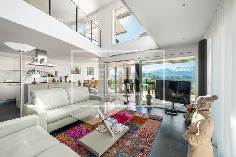 Penthouse feeling with Pilatus view: Exclusive 5½-room maisonette apartment (1)