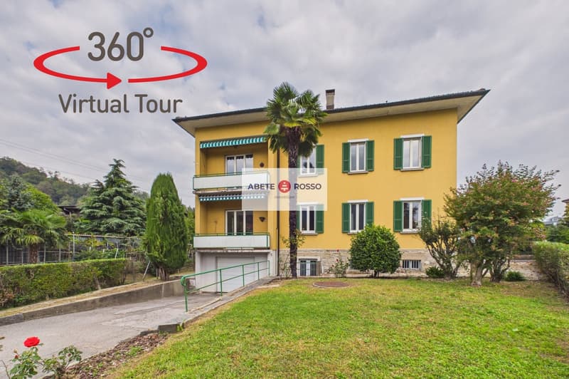 Casa con 2 appartamenti e giardino, in zona strategica, con prospettive di miglioramento (1)