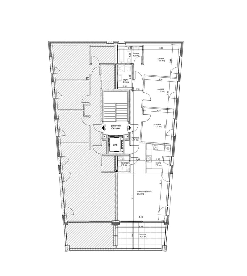 living room, kitchen, 2 bedrooms, 2 bathrooms, balcony