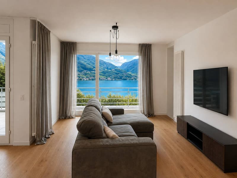 Esclusiva casa vista lago tra Morcote e Figino. (6)
