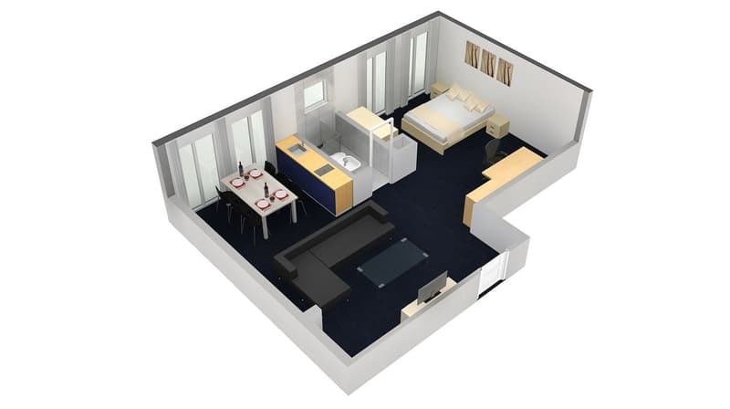 Grosszügiges, modern möbliertes 1.5 Zimmer Apartment direkt am Zugerse (8)
