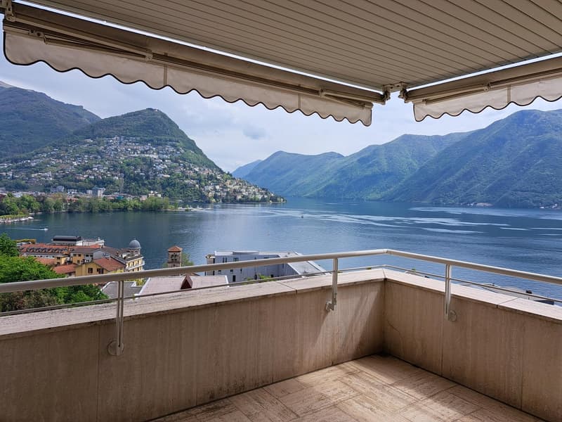 Appartamento 4.5 locali, centro Lugano con splendida vista lago, arredato (2)