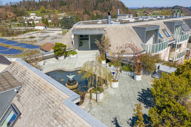 Terrasse aus der Vogelperspektive