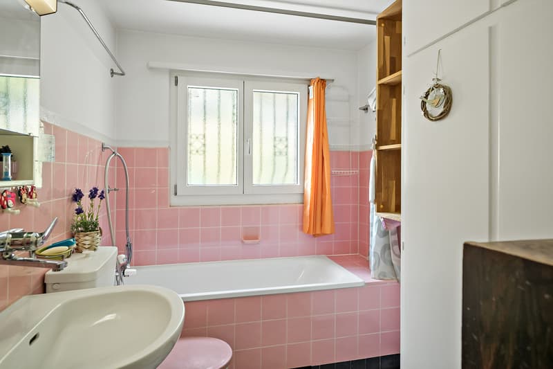 Familienbad in rosa