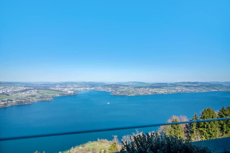 Grosszügige Aussicht auf Vierwaldstättersee und Bergwelt