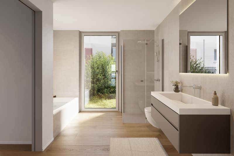 Badezimmer Parterre Wohnung