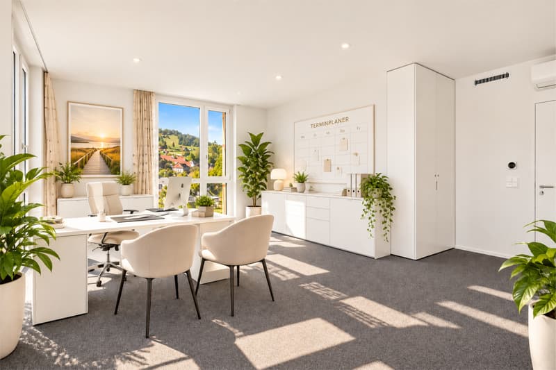 Büro mit Einbauschrank
