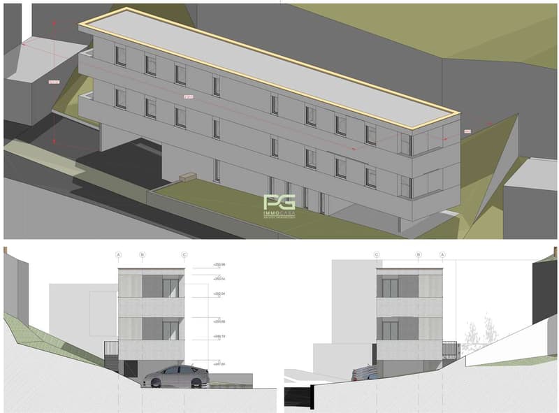 Buildable land with approved project for 4 modern apartments (2)