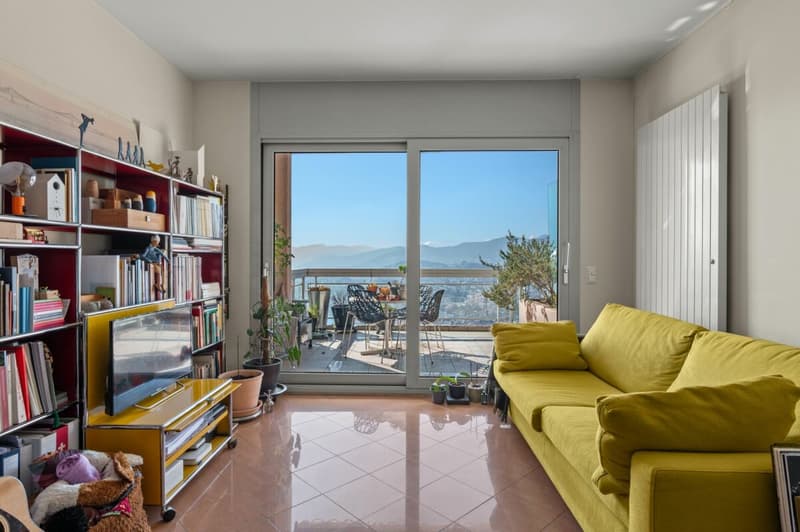 Aldesago 1.5 locali affittato con vista golfo di Lugano (7)