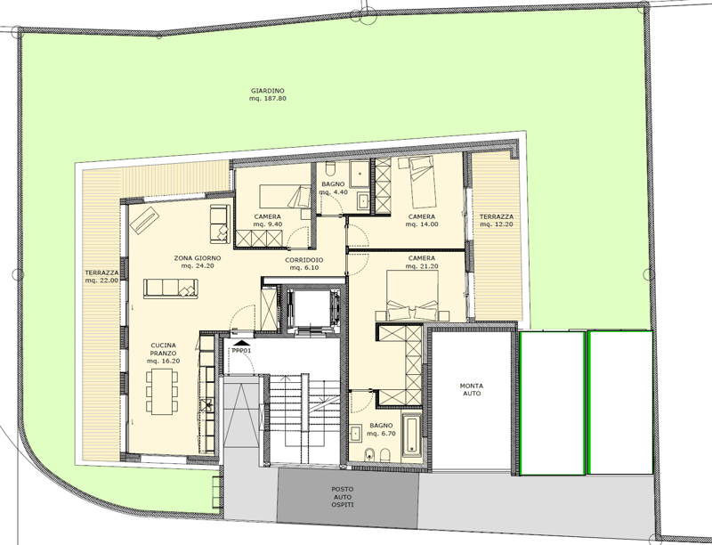 CANOBBIO - MODERN 4.5-ROOM APARTMENT WITH GARDEN FOR SALE (11)