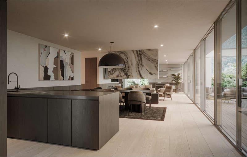 Penthouse exclusif 4,5 pièces avec toit-terrasse et confidentialité maximale à Savosa (2)