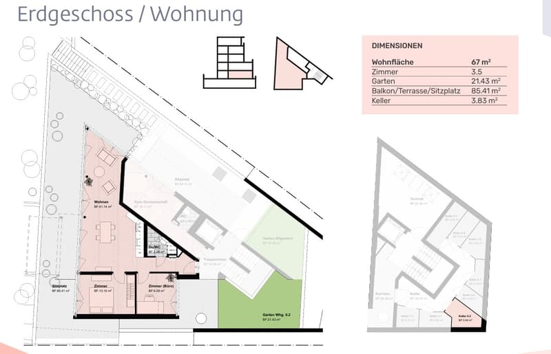 3.5-Zimmer-Neubauwohnung mit grosser Terrasse und privatem Garten - Letzte verfügbare Wohnung (6)