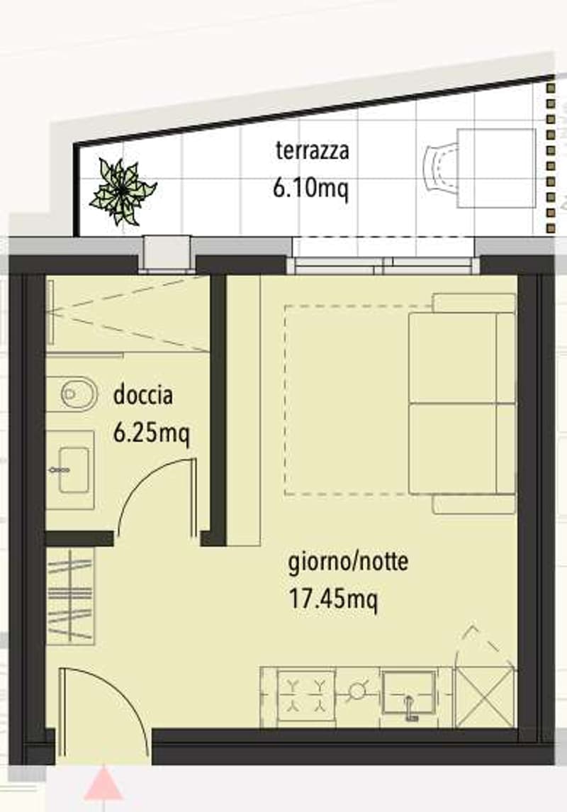 Bellinzona - Loft 1.5 pièces - idéal pour investissement (1)