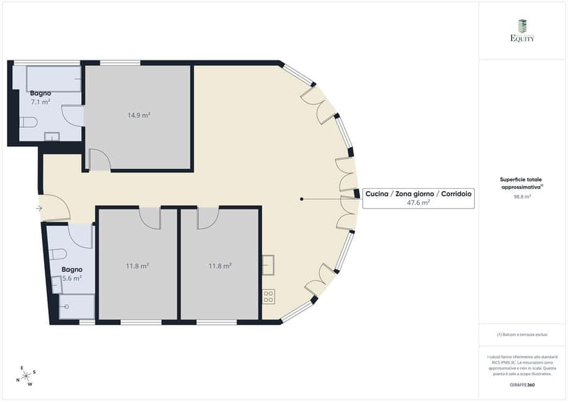 Bellinzona - Appartamento 4.5 locali disponibile da subito (10)