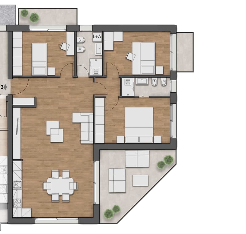Neue 4.5-Zimmer-Wohnung mit privater Terrasse – Residenza Castellanza (3)