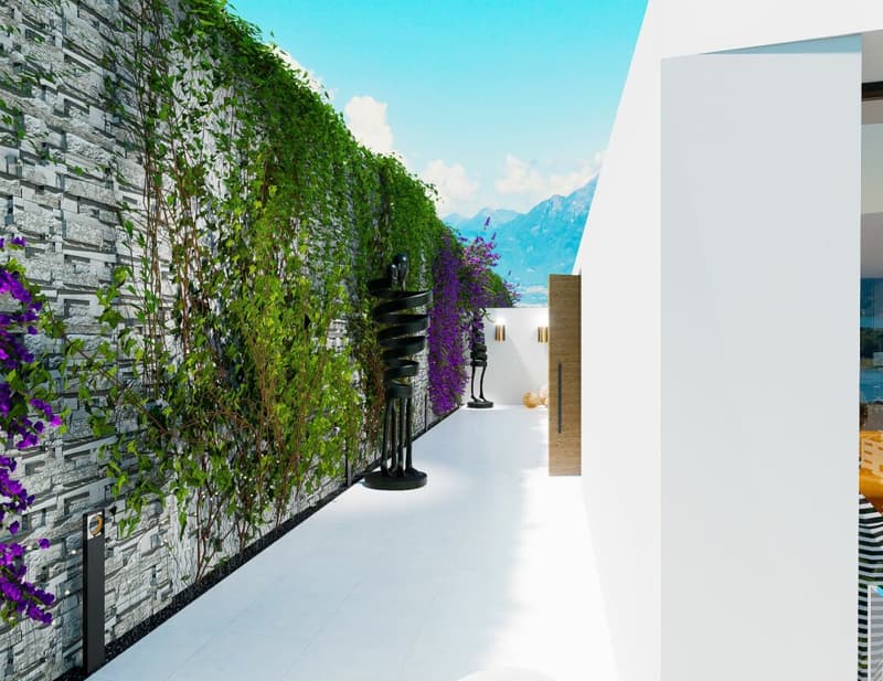 Attico da sogno con vista lago, wellness e piscina (8)