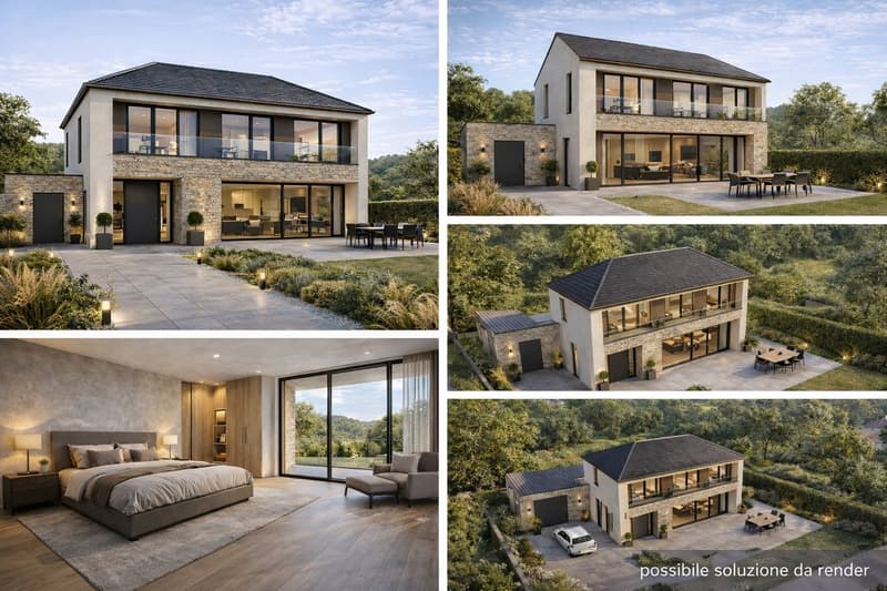 Buildable land in full sun, comfortable, with approved project for a modern single villa (1)