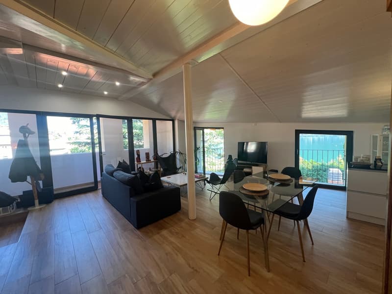 Zentrale Riva San Vitale UND SEEBLICK, DACHGESCHOSS in perfektem Zustand (14)