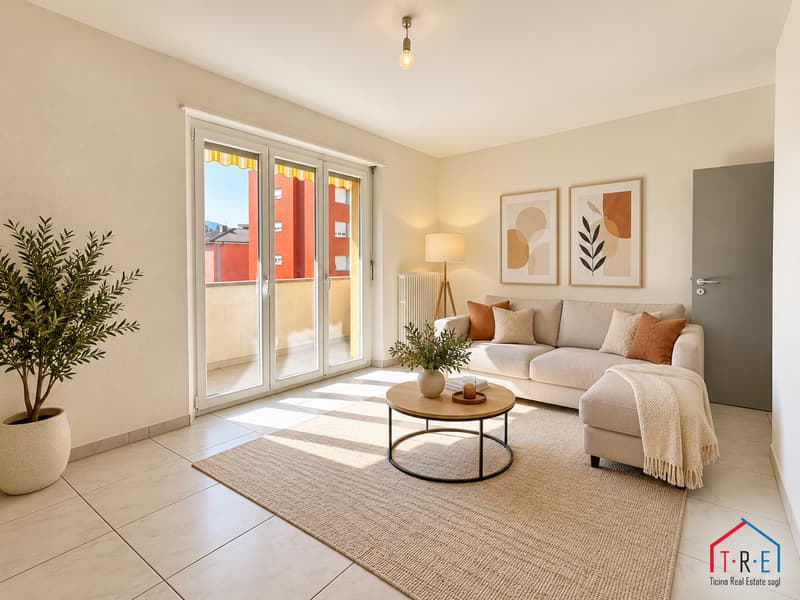 MENDRISIO – LUMINOSO APPARTAMENTO DI 3.5 LOCALI CON BALCONE, ASCENSORE E POSTO AUTO (7)