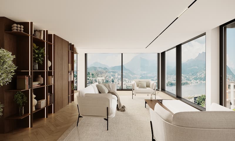 NOUVEAU PENTHOUSE DE 7 PIÈCES AVEC VUE SUR LE LAC À PARADISO (11)