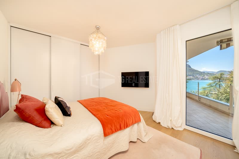 ELEGANZA CONTEMPORANEA CON VISTA LAGO A CASTAGNOLA. 3,5 LOCALI (9)