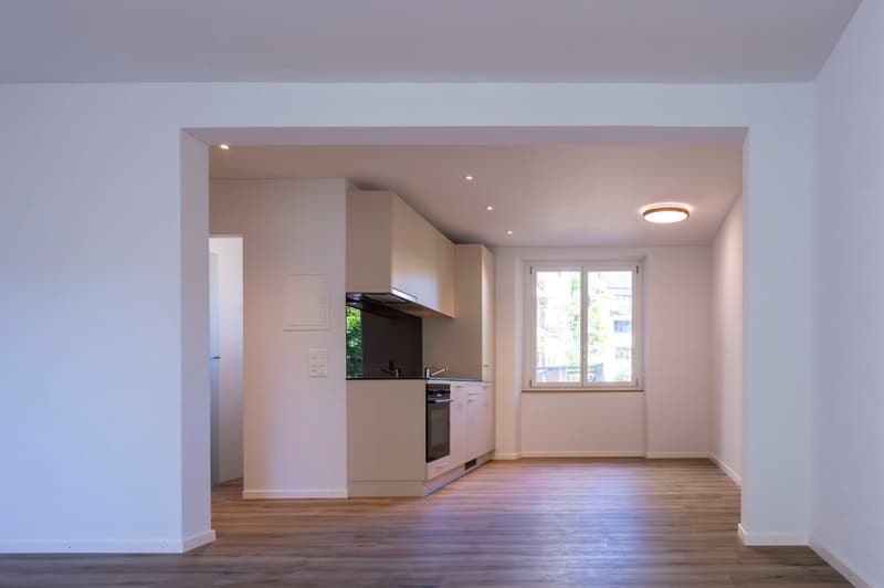Premier occupant d'un charmant appartement 2,5 pièces, partiellement meublé avec un espace de sièges et une belle cour intérieure (4)