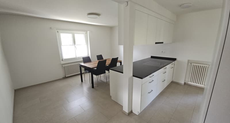2021 renovierte 3½-Zimmerwohnung mit neuer Küche und modernisiertem Bad. (1)
