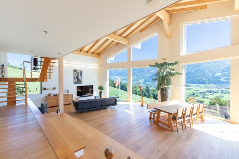Wohnbereich mit zeitloser Eleganz und faszinierendem Ausblick