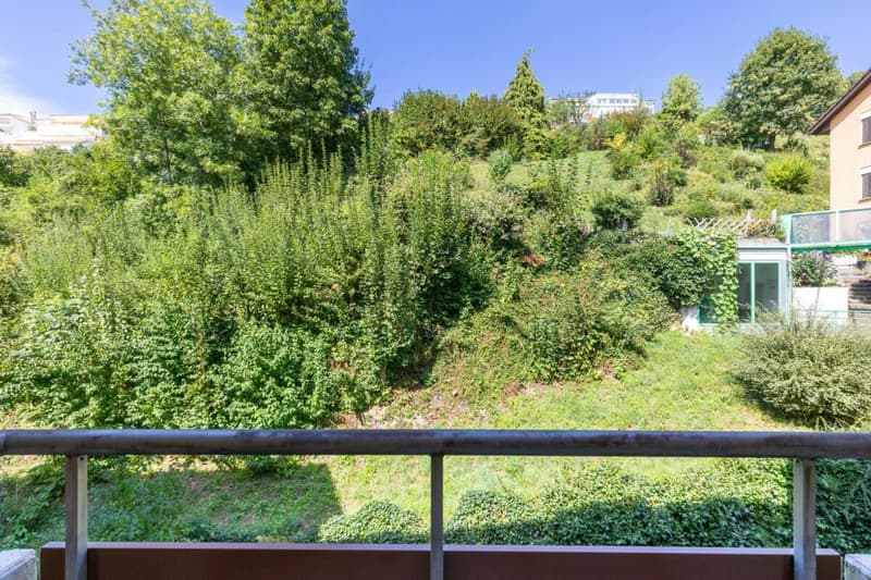 Aussicht vom nördlich ausgerichteten Balkon