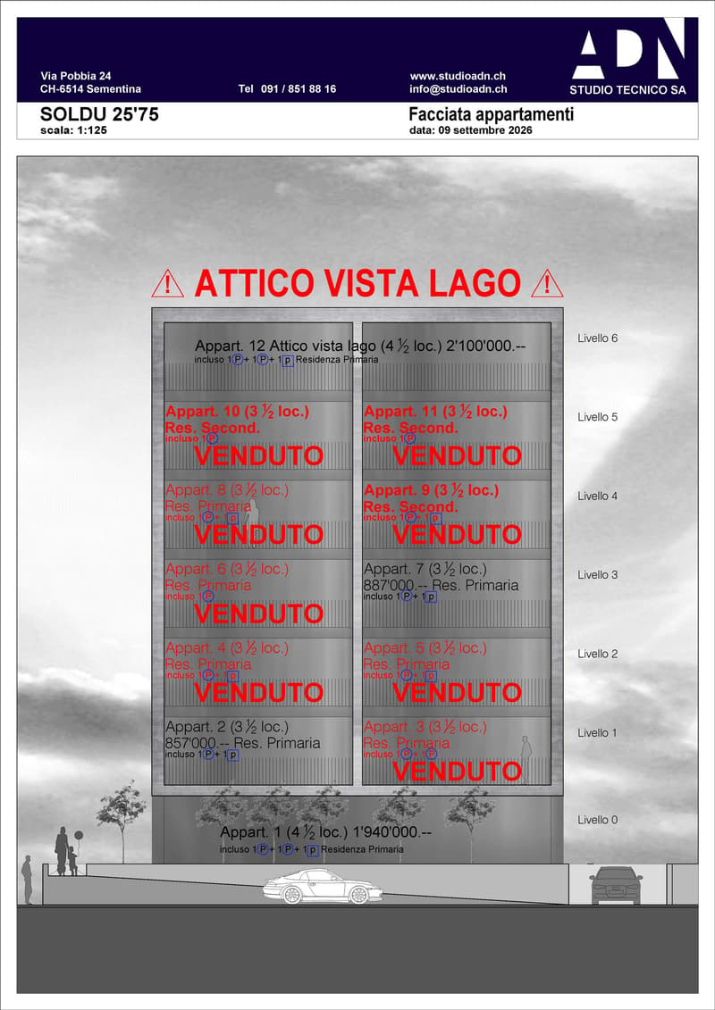 Attico di 4 locali in vendita a Locarno – Via Bartolomeo Varenna 90 (13)