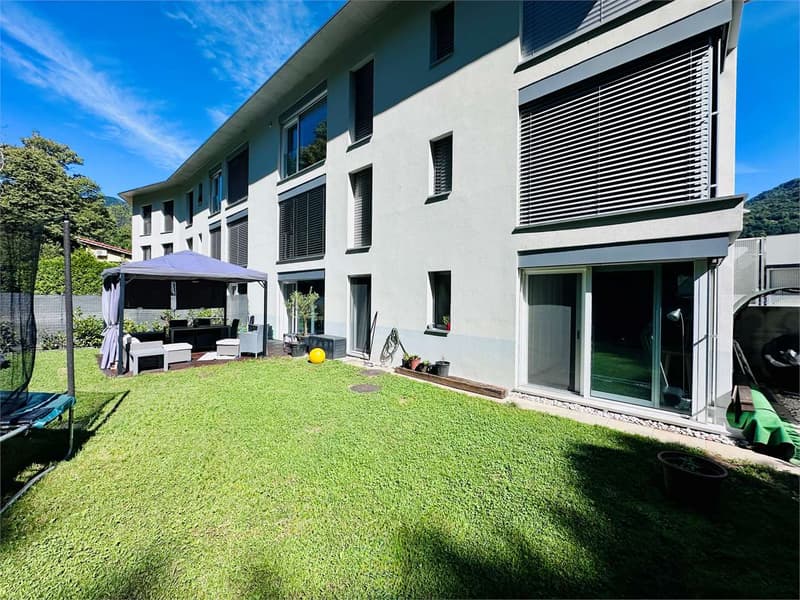 Ponte Capriasca - modernes 3.5-Zimmer-Wohnung im Grünen mit Garten und (1)